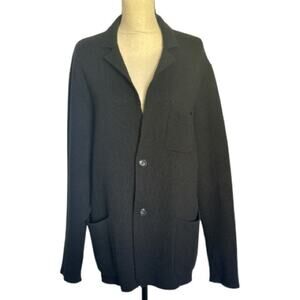 Vince Classic Black Knit Sweater Cardigan Size Medium